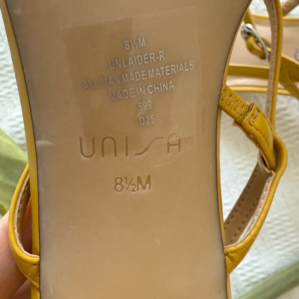 Unisa Mustard Yellow Strappy Sandals
New - Picture 8 of 8